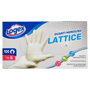 Logex Guanti Monouso Lattice Taglia S 100 pz