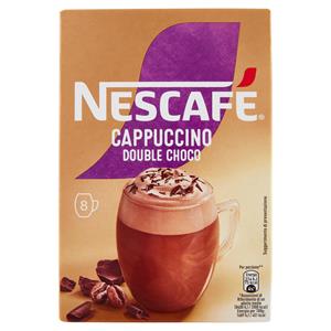 NESCAFÉ Cappuccino Double Choco Solubile con Cacao 8 Bustine 148 g