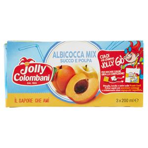 Jolly Colombani Albicocca Mix Succo e Polpa 3 x 200 ml