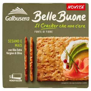 Galbusera BelleBuone il Cracker che non c'era Sesamo e Mais 5 x 40 g