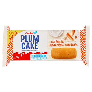 Kinder Plumcake con Carota e Granella di Mandorla 6 x 32 g 