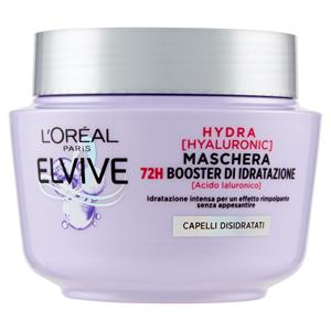 L'Oreal Paris Maschera Elvive Hydra Hyaluronic con Acido Ialuronico 72H Booster di Idratazione 300ml