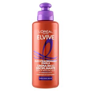 Elvive Olio Straordinario d'Amla Crema-Ricci Disciplinante, per Capelli Ricci e Secchi, 200 ml