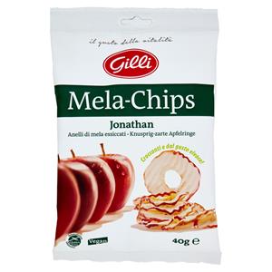 Gilli Mela-Chips Jonathan Anelli di mela essiccati 40 g