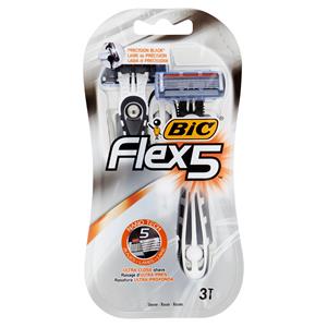 Bic Flex 5 Rasoi 5 Lame Usa e Getta da Uomo 3 pezzi