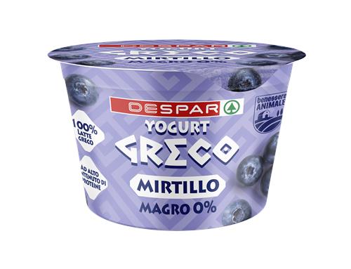 YOGURT GRECO 0% DESPAR 150G MIRTILLO