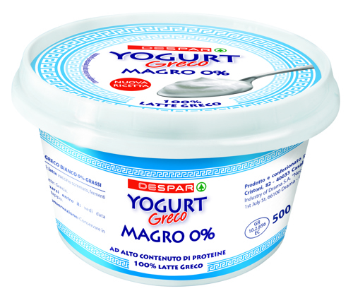 YOGURT GRECO BIANCO 0% DESPAR 500 G