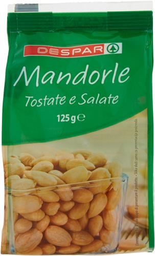 MANDORLE DESPAR 125G TOSTATE E SALATE