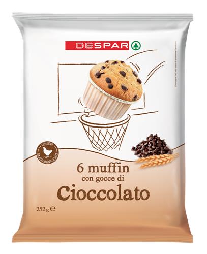 MUFFIN DESPAR GOCCE DI CICCOLATO 252GR