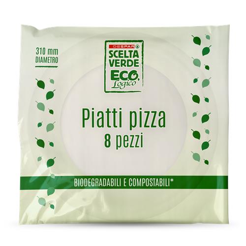 PIATTI PIZZA BIOD./COMPO. 8PZ S.VERDE