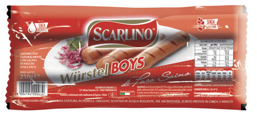 WURSTEL BOYS PURO SUINO SCARLINO 250G