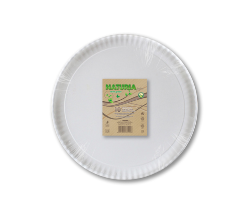 PIATTI CARTA 33CM PIZZA NATURIA 10PZ