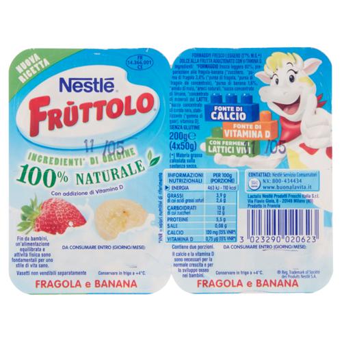 FRUTTOLO 50GX4 FRAGOLA E BANANA