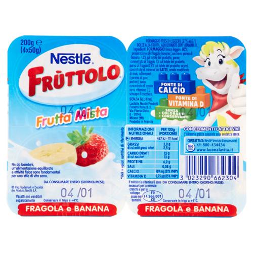 FRUTTOLO 50GX4 FRAGOLA E BANANA