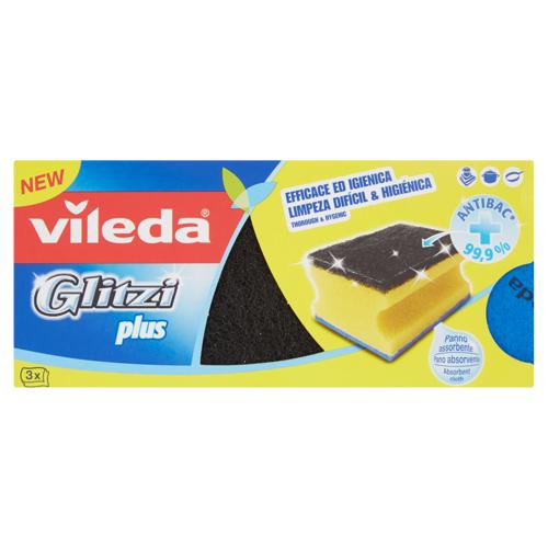 SPUGNA ABRASIVA VILEDA GLITZI  PLUS 3 PZ