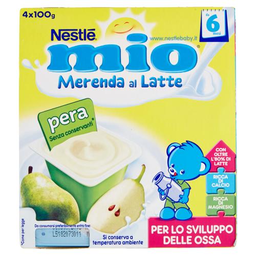 NESTLÉ MIO Merenda al Latte Pera da 6 mesi 4 vasetti da 100g