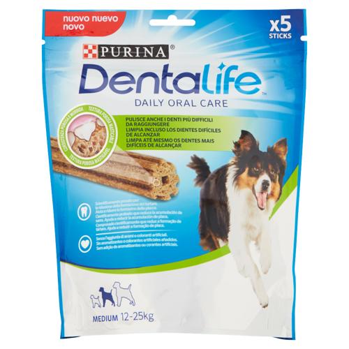 Purina Dentalife Snack Cane per l'igiene orale Taglia Medium 5 stick 115g