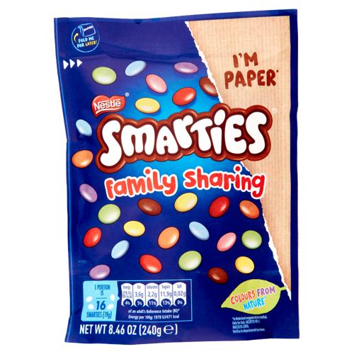 NESTLÉ Smarties Family Pack Confetti ripieni di Cioccolato al Latte sacchetto 240 g