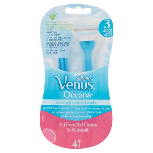 Gillette Venus Oceana Rasoio da Donna Usa e Getta - 3 rasoi + 1 Gratis