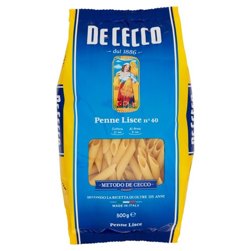 PENNE LISCE 40 DE CECCO 500G