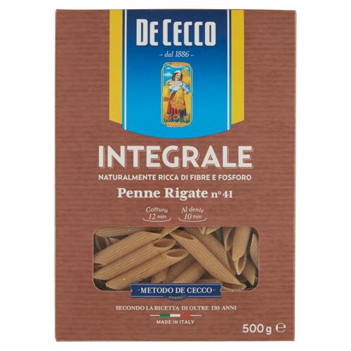 PENNE RIGATE N.41 DE CECCO 500G INTEGR.