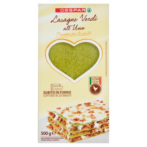 LASAGNE ALL'UOVO DESPAR 500G VERDI