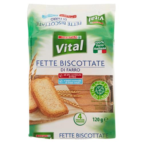 FETTE BISCOTTATE VITAL 120G FARRO