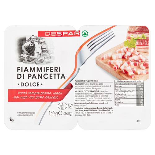 PANCETTA FIAMMIFERI DOLCI DESPAR 70GX2