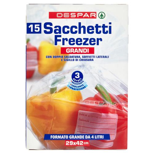 SACCHET.FREEZER DESPAR 15PZ 29x42 GRANDI