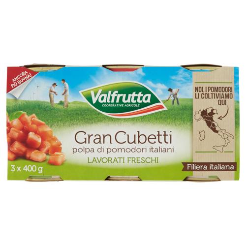 POLPA GRAN CUBETTI VALFRUTTA 400GX3