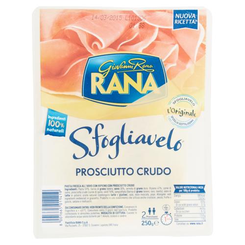 SFOGLIAVELO RANA 250G PROSCIUTTO CRUDO