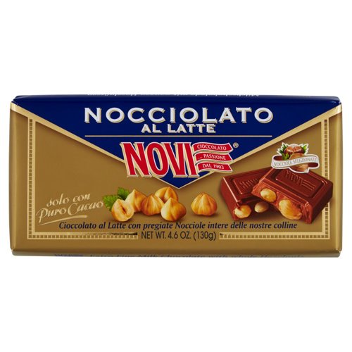 CIOCCOLATO NOVI 130G NOCCIOLE LATTE FIN.