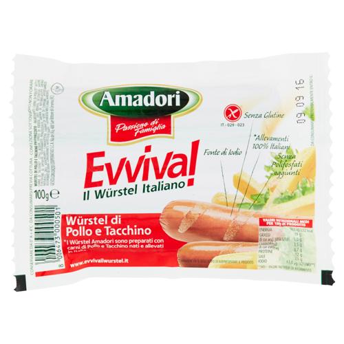 WURSTEL POLLO/TACCHINO EVVIVA 100G