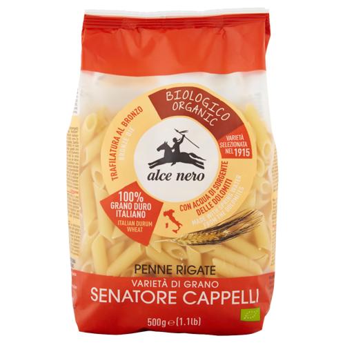 PENNE RIGATE SEMOLA ALCE NERO 500G BIO