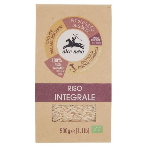 RISO INTEGRALE ALCE NERO 500G BIO