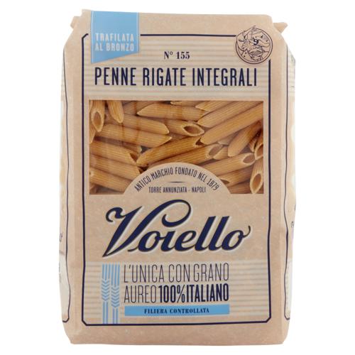 Voiello Pasta La Penna Rigata Integrale N°155 grano Aureo 100% italiano Trafilata bronzo 500g 