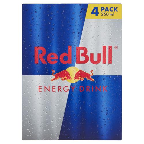  Red Bull Energy Drink, 250 ml (4 Lattine) 