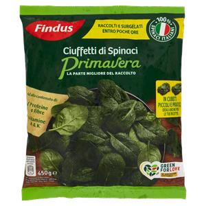 SPINACI PRIMAVERA CIUFFETTI FINDUS 450 G