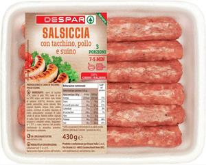 SALSICCIA TACCHINO 430G DESPAR