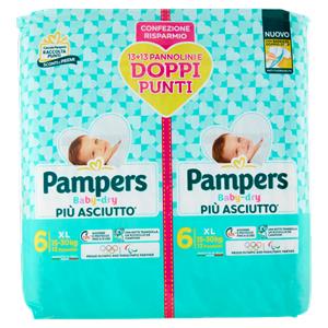 PAMPERS BABY DRY DUO XL X26