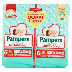 PAMPERS BABY DRY DUO MUT. XL X28