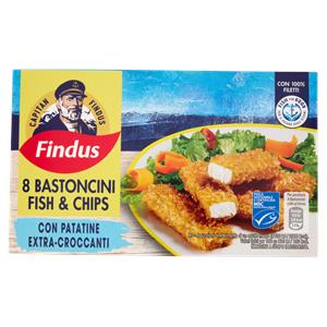 8 BASTONCINI FISH&CHIPS FINDUS 224G