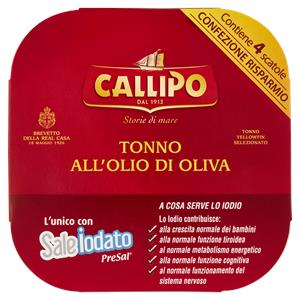 TONNO ALL'OLIO D'OLIVA CALLIPO 70GX4