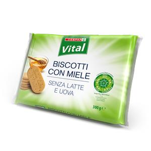 BISCOTTO S/LATTE UOVA VITAL MIELE 300GR