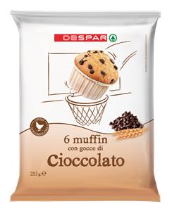 MUFFIN DESPAR GOCCE DI CICCOLATO 252GR