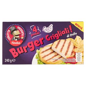 BURGER DI POLLO GRIGLIATI FINDUS 240G