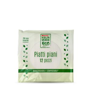 PIATTI PIANI BIOD./COMPOST. 12PZ S.VERDE