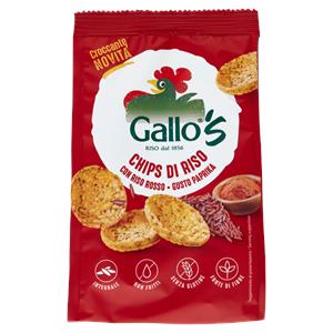 CHIPS DI RISO GALLO 40G ROSSO/PAPRIKA