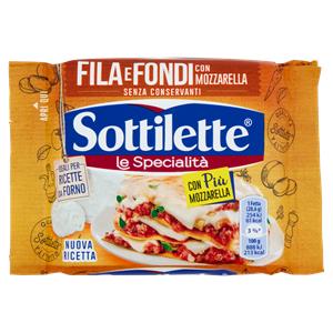 Sottilette Le Specialità Fila e Fondi con Mozzarella - formaggio fuso a fette - 200 g