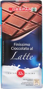 TAVOLETTA CIOCCOLATO DESPAR 100G LATTE